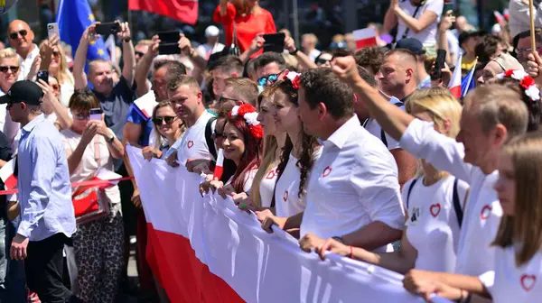 Varsóvia Polónia Junho 2023 Donald Tusk Levou Até Meio Milhão — Fotografia de Stock