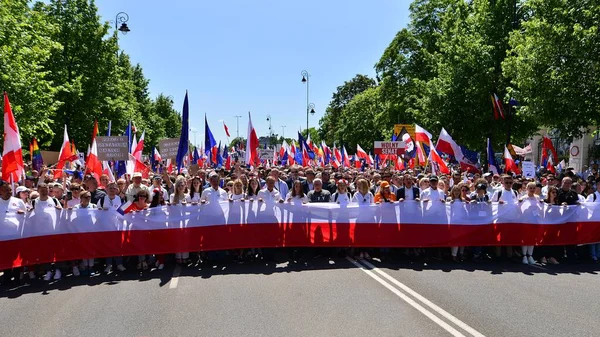 Varşova Polonya Haziran 2023 Donald Tusk Polonya Komünizmin Çöküşünden Yana — Stok fotoğraf