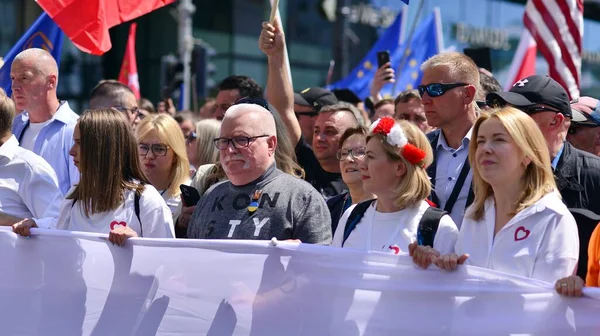 Warschau Polen Juni 2023 Donald Tusk Leidde Tot Een Half — Stockfoto