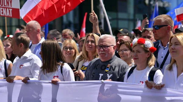 Warsaw Poland June 2023 Donald Tusk Led Half Million People — Stock Photo, Image