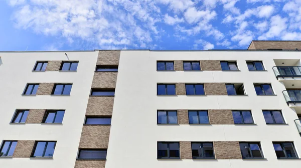 Moderne Europese Residentiële Flatgebouwen Wijk Nieuw Appartementencomplex Buiten — Stockfoto