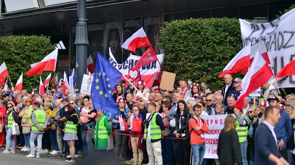 Warsaw Poland October 2023 March Million Hearts Hundreds Thousands March — Stock Photo, Image