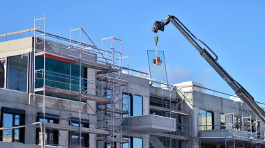 New multistory apartment buildings under construction