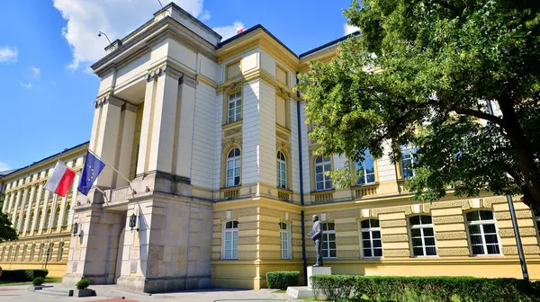 stock image Warsaw, Poland. 9 July 2024. Building of The Chancellery of the Prime Minister at Ujazdowskie Street.