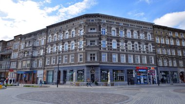 Szczecin, Polonya. 14 Eylül 2024. Szczecin sokaklarında. Şehir merkezi.
