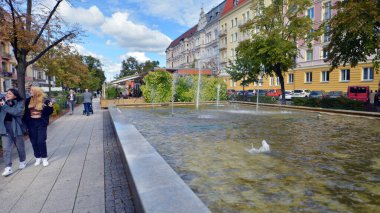 Szczecin, Polonya. 14 Eylül 2024. Szczecin sokaklarında. Şehir merkezi.