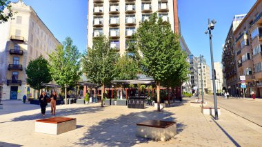 Warsaw, Poland. 21 September 2025. Five Corners Square, where people walk. Tenement houses in the center of the city.