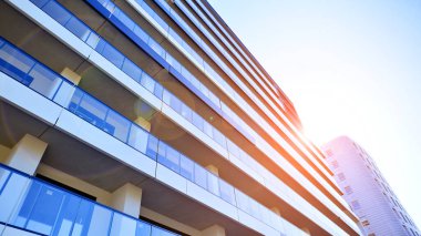 Yeni modern apartman bloğu, apartman mimarisi. Lüks konut kompleksi. Şehir gayrimenkul, 