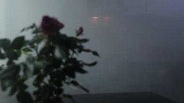 Yoğun duman, dikkatsizlik nedeniyle yangın başladığında daireyi yutuyor. Çevreyi tehlikeli ve yaşam için tehlikeli hale getiriyor.