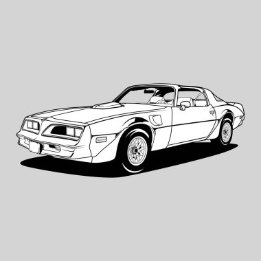 Siyah ve Beyaz Ateş Kuşu Trans Am