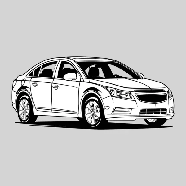 Siyah ve beyaz araba Cruze J300