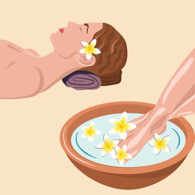 Rahat kadın vektörlü lüks spa