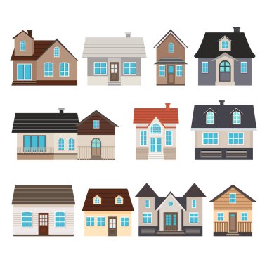 Set of Vector Houses  Simple and versatile clipart