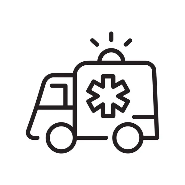 Ambulance Auto Noodpictogram — Stockvector