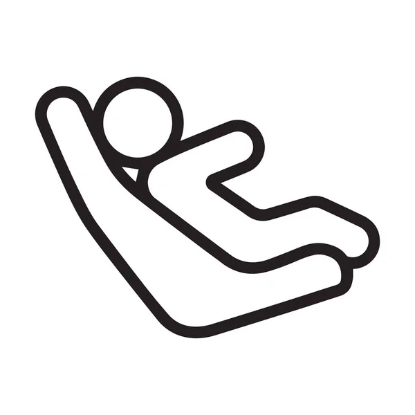 Kind Sitz Auto Ikone — Stockvektor