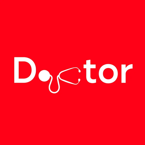 Logotipo Del Médico Tipografía Del Médico — Vector de stock