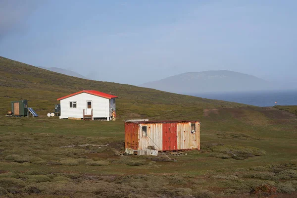 Farm Buildings Settlement Coast Bleaker Island Falkland Islands — Stock Photo, Image