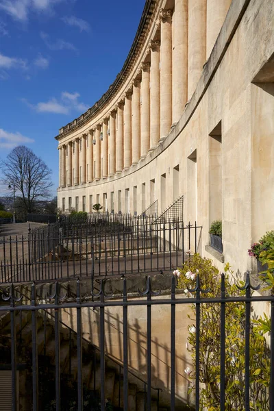 Bath Somerset Großbritannien April 2023 Historischer Royal Crescent Der Unesco — Stockfoto