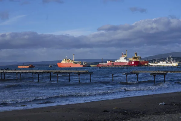 Punta Arenas Chile Outubro 2022 Beira Mar Longo Estreito Magalhães — Fotografia de Stock