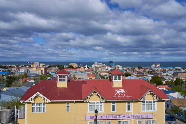 Punta Arenas Chile Října 2022 Barevně Malované Budovy Historickém Městě — Stock fotografie