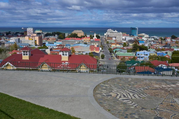 Punta Arenas Χιλή Οκτωβρίου 2022 Πολύχρωμα Ζωγραφισμένα Κτίρια Στην Ιστορική — Φωτογραφία Αρχείου