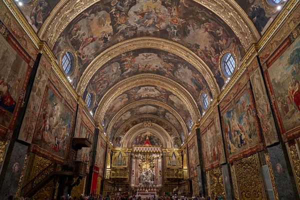 Hermosa Catedral Catedral Católica Construida Malta — Foto de Stock