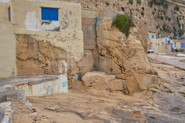 Valetta Malta Junio 2023 Pequeño Pueblo Pesquero Largo Del Gran — Foto de Stock