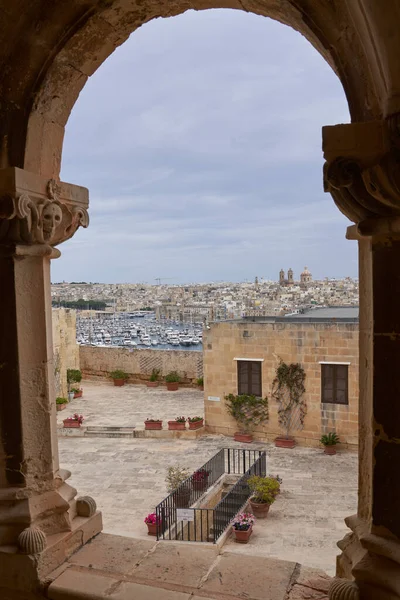 Valletta Malta Giugno 2023 Forte Storico Sant Angelo Grand Harbour — Foto Stock