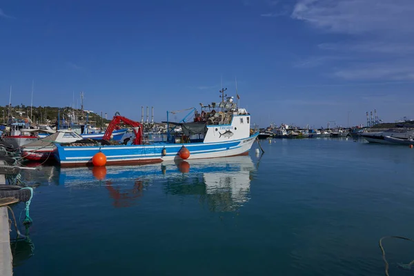 Marsaxlokk Malta June 2023 Traditional Fishing Boats Harbour Historic Fishing — Stock Photo, Image
