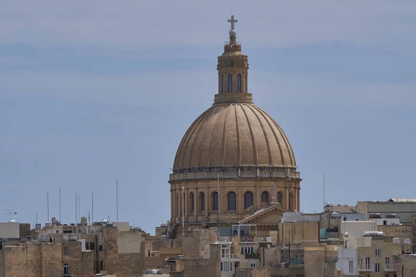 Valetta Malta Junho 2023 Edifícios Históricos Dentro Antiga Cidade Fortificada — Fotografia de Stock