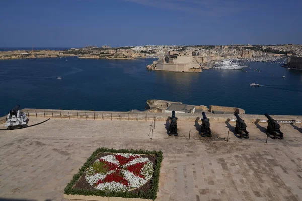 Valetta Malta Juni 2023 Uitzicht Grote Haven Van Upper Barrakka — Stockfoto