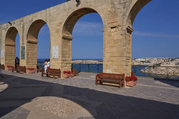 Valetta Malta Juni 2023 Blick Über Den Grand Harbour Von — Stockfoto