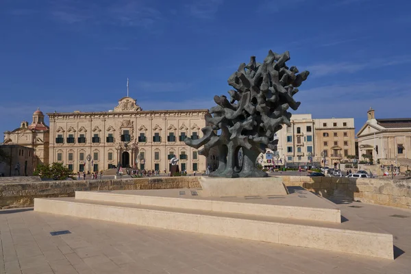 Βαλέτα Μάλτα Ιουνίου 2023 Ιστορικά Κτίρια Μέσα Στην Οχυρωμένη Αρχαία — Φωτογραφία Αρχείου