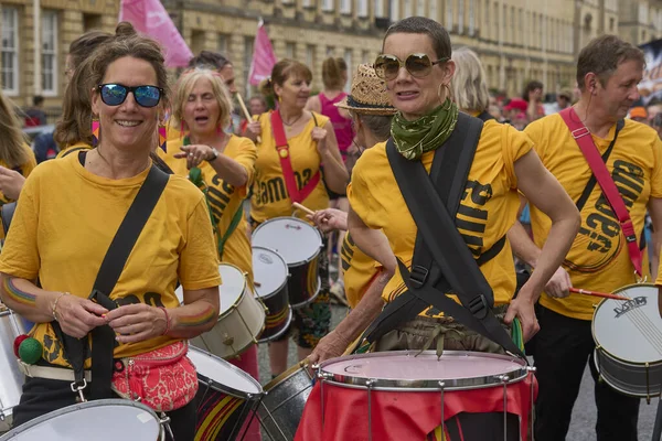 Μπαθ Αγγλία Ηνωμένο Βασίλειο Ιουλίου 2023 Παρέλαση Μουσικών Και Χορευτικών — Φωτογραφία Αρχείου