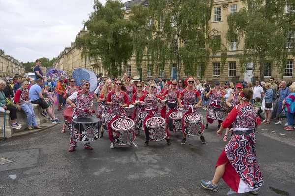 Bath England United Kingdom July 2023 Music Dance Group Parade — Stock Photo, Image
