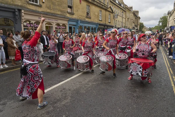 Бат Англия Великобритания Июля 2023 Года Парад Музыкальных Танцевальных Групп — стоковое фото