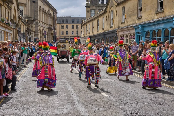 Bath England Velká Británie Července 2023 Taneční Skupina Tinkus Oblečená — Stock fotografie