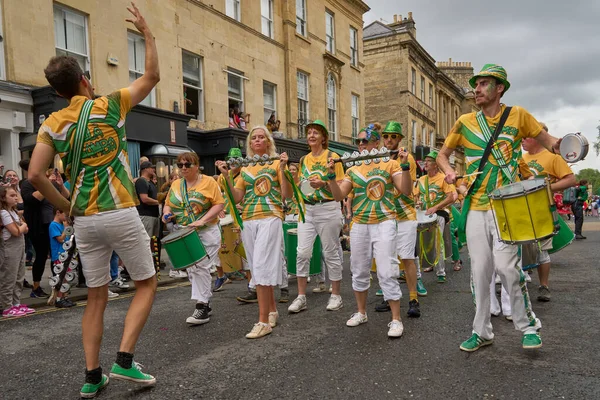 Bath Angleterre Royaume Uni Juillet 2023 Danseurs Musiciens Vêtus Costumes — Photo