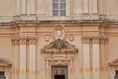 Rabat, Malta - 10 Haziran 2023: Malta 'daki antik güçlendirilmiş Rabat kentindeki tarihi binaların ayrıntıları