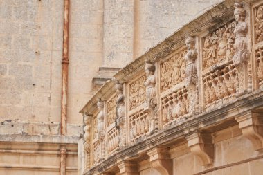 Rabat, Malta - 10 Haziran 2023: Malta 'daki antik güçlendirilmiş Rabat kentindeki tarihi binaların ayrıntıları