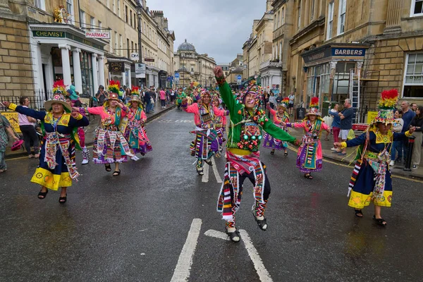 Bath England United Kingdom July 2023 Dancers Musicians Dressed Ornate — Stock Photo, Image