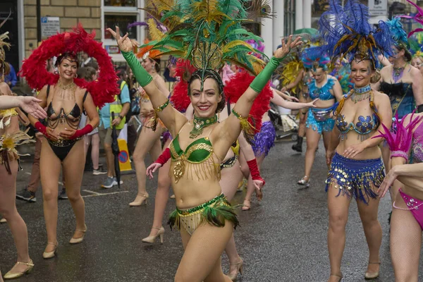 Bath Angleterre Royaume Uni Juillet 2023 Danseurs Musiciens Vêtus Costumes — Photo