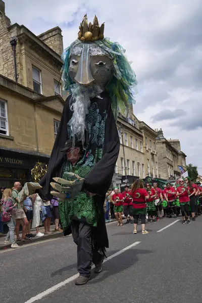 Stock image Bath, England, United Kingdom - 13 July 2024: Drumming band performing at the annual carnival as it progresses through the streets of the historic city of Bath in Somerset.