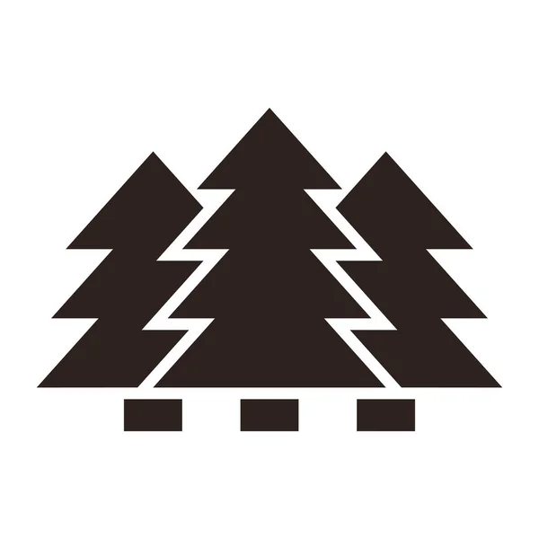 冷杉林 针叶树 在白色背景上隔离的冷杉图标 — 图库矢量图片