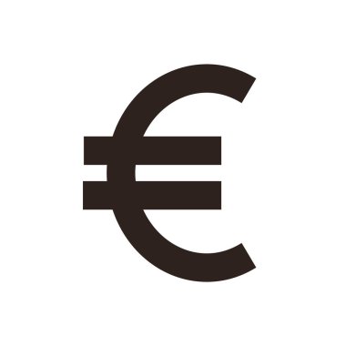 Euro sign. Money vector symbol isolated on white background.