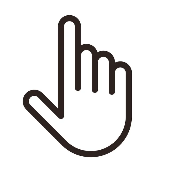 Εικονίδιο Χειρονομίας Δείκτη Σύμβολο Προσοχής Που Απομονώνεται Λευκό Φόντο — Διανυσματικό Αρχείο