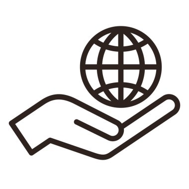 Dünya işaretini kurtar. Beyaz arkaplanda izole edilmiş dünyayı kurtarmak için sembol