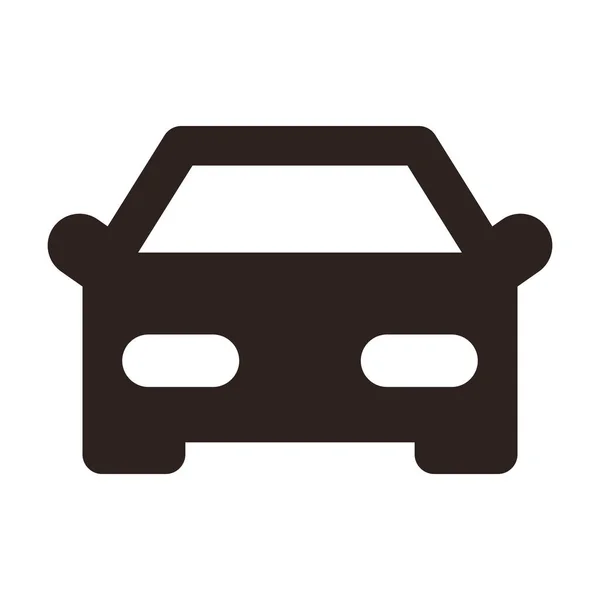 Икона Автомобиля Изолированы Белом Фоне — стоковый вектор