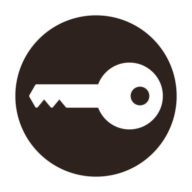 anahtar simgesi beyaz arkaplanda izole edildi