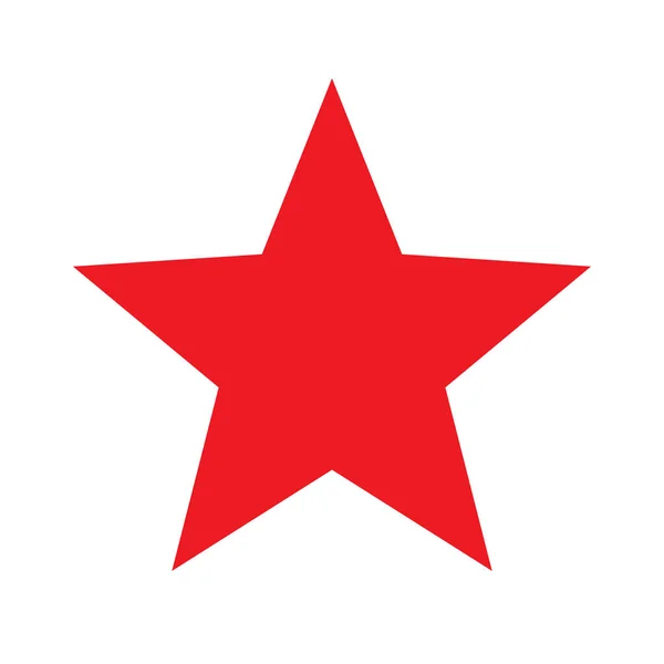Ikona Červené Hvězdy Vánoční Symbol Červená Pěticípá Hvězda Izolovaná Bílém Vektorová Grafika